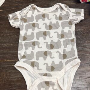 Charming Elephant Pattern Bodysuit